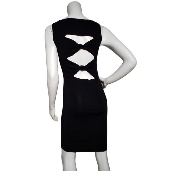 Zara Womens Black Bodycon Dress with Cut Out Detail Stretch Small - Picture 3 of 5